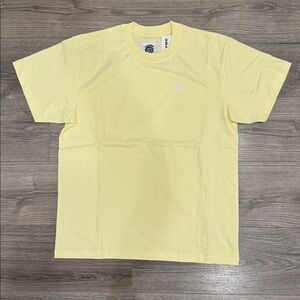 Round Two CHI LA NY MIA Yellow Heavy Weight Basic Tee w/ Embroidered Logo Medium